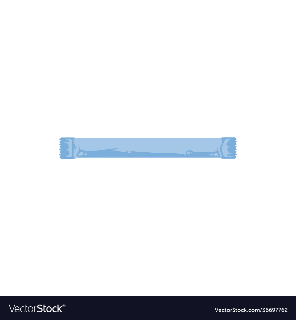 Sachet Zucker Salz oder Pfefferstock isolierte Ikone vector image Sachet Zucker Salz oder Pfefferstock isolierte Ikone