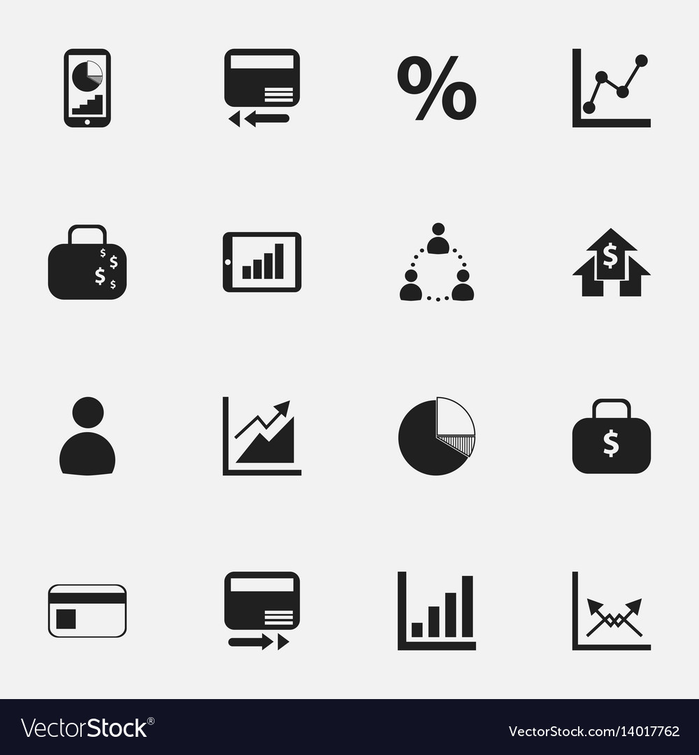 Set of 16 editable analytics icons includes