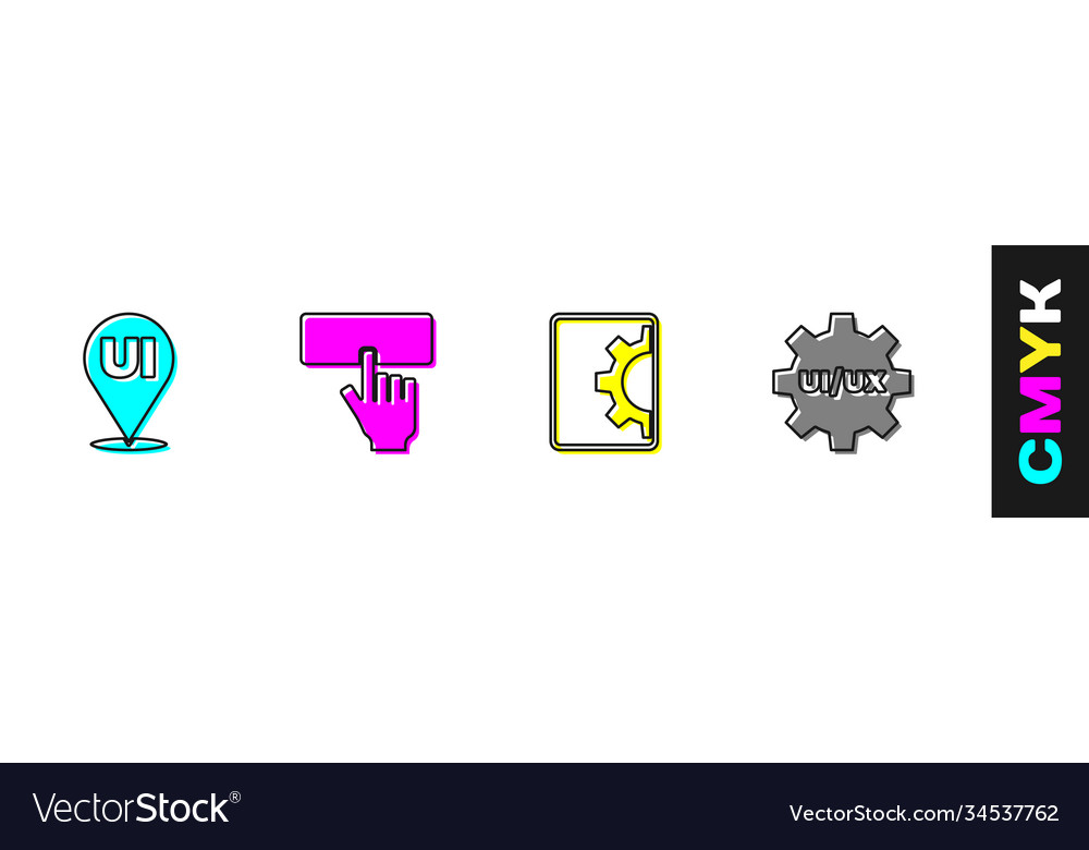 Set ui oder ux Design Tastatur Web-Entwicklung vector image Set ui oder ux Design Tastatur Web-Entwicklung