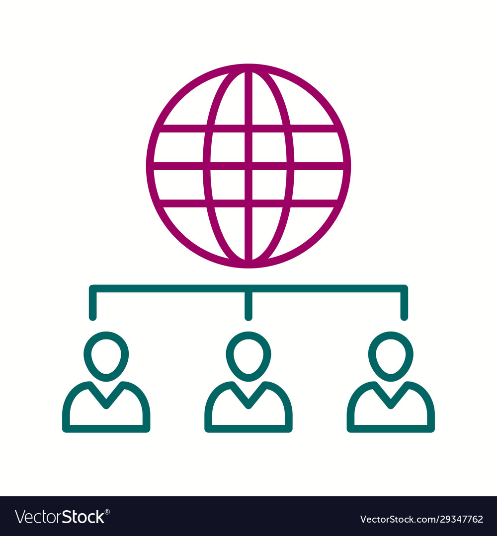 Unique web client server line icon