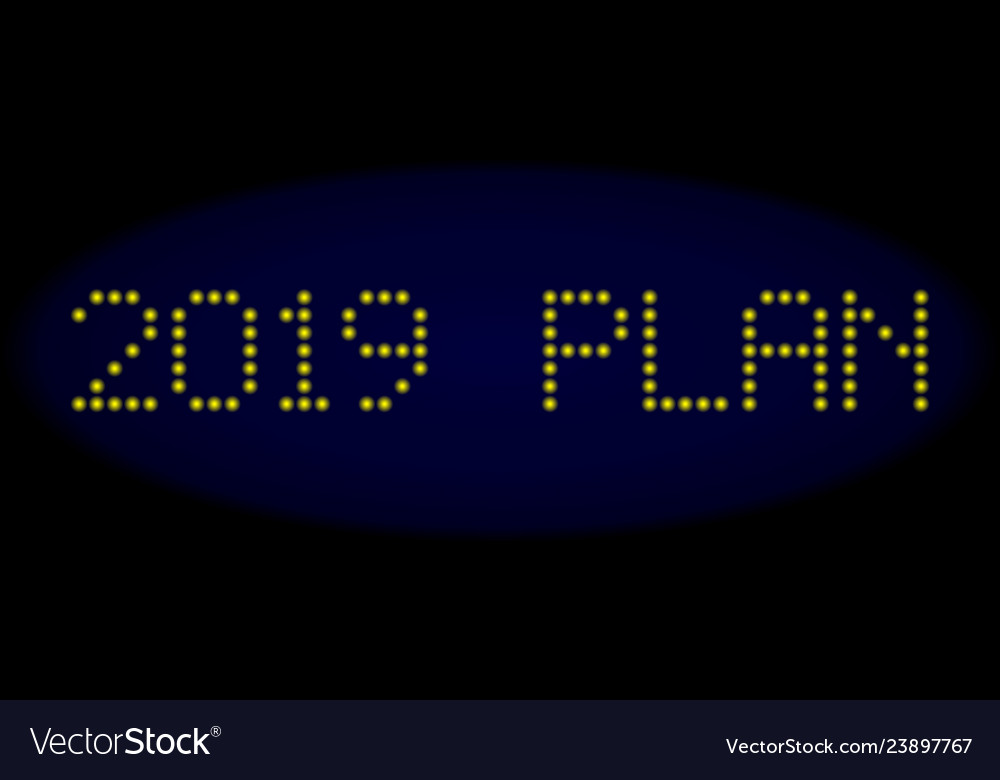 2019 plan led style caption with glowing dots