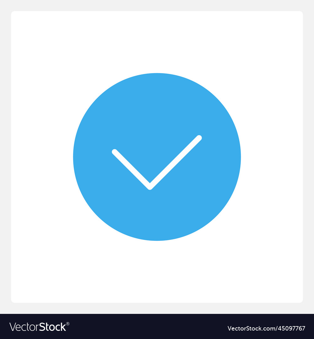 Active agree button ui element template vector image Active agree button ui element template