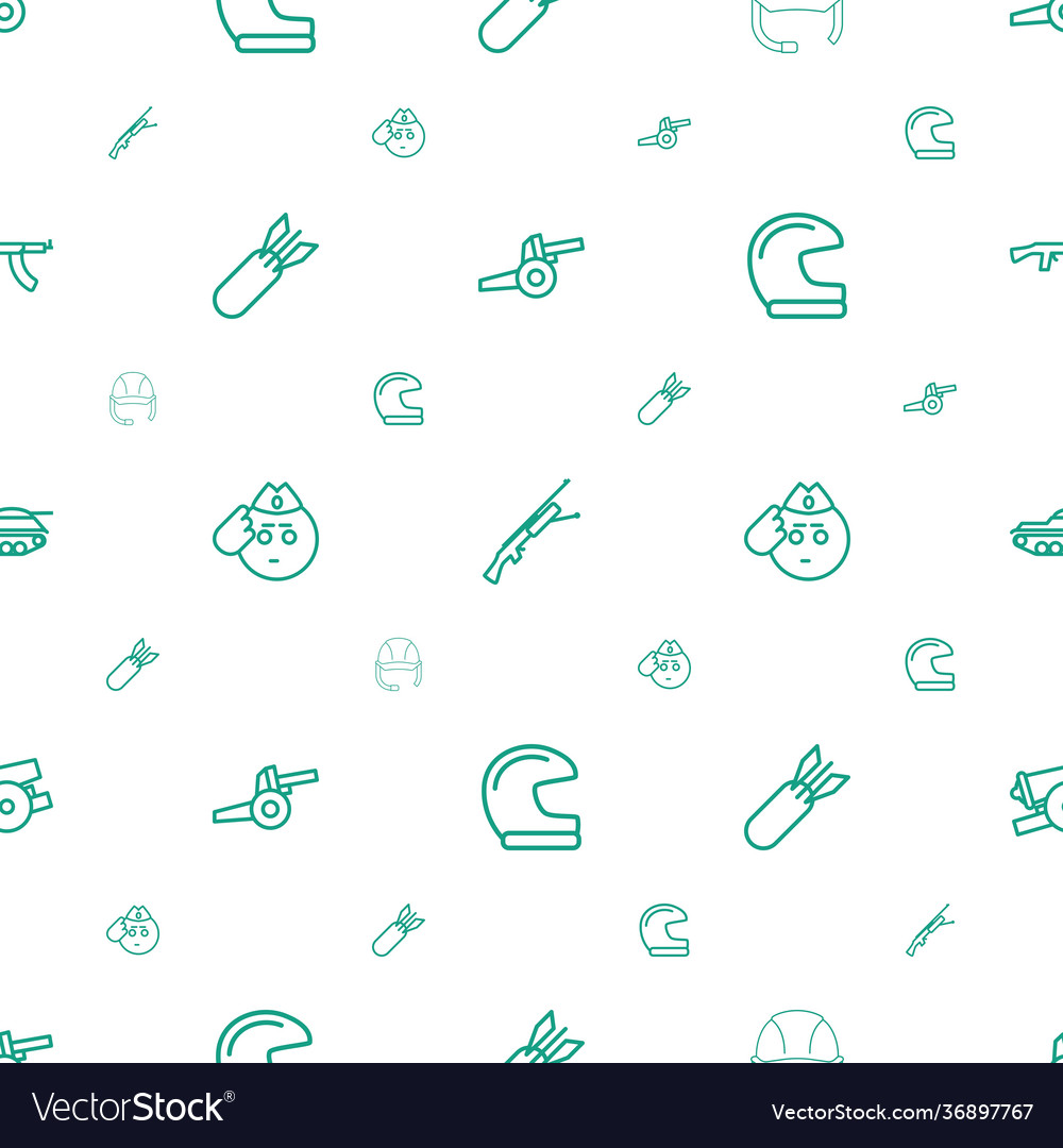 Army icons pattern seamless white background