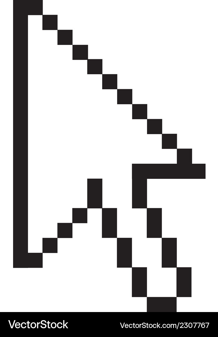 Arrow cursor isolated over white background Vector Image