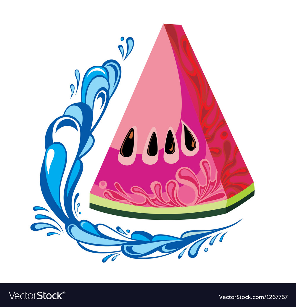 Background with watermelon slice