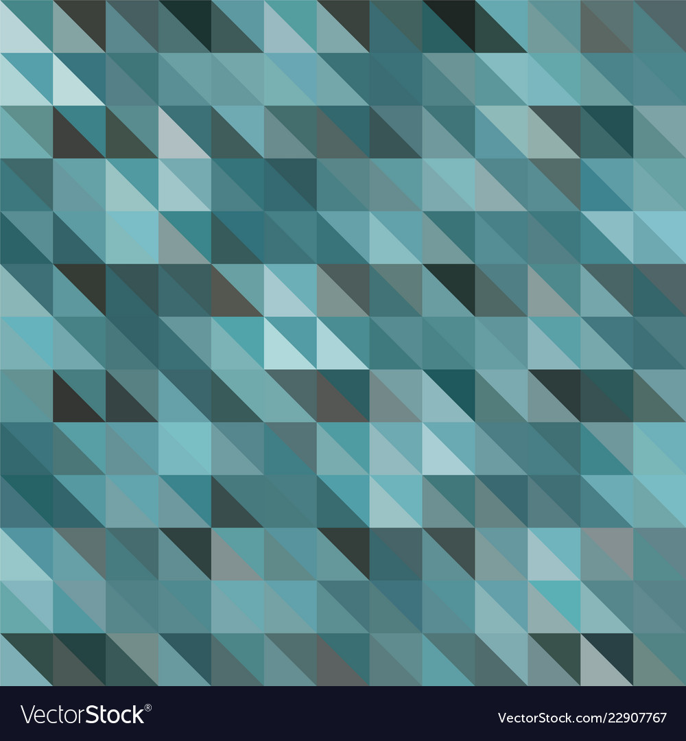 Cadet blue triangular low poly mosaic abstract Vector Image