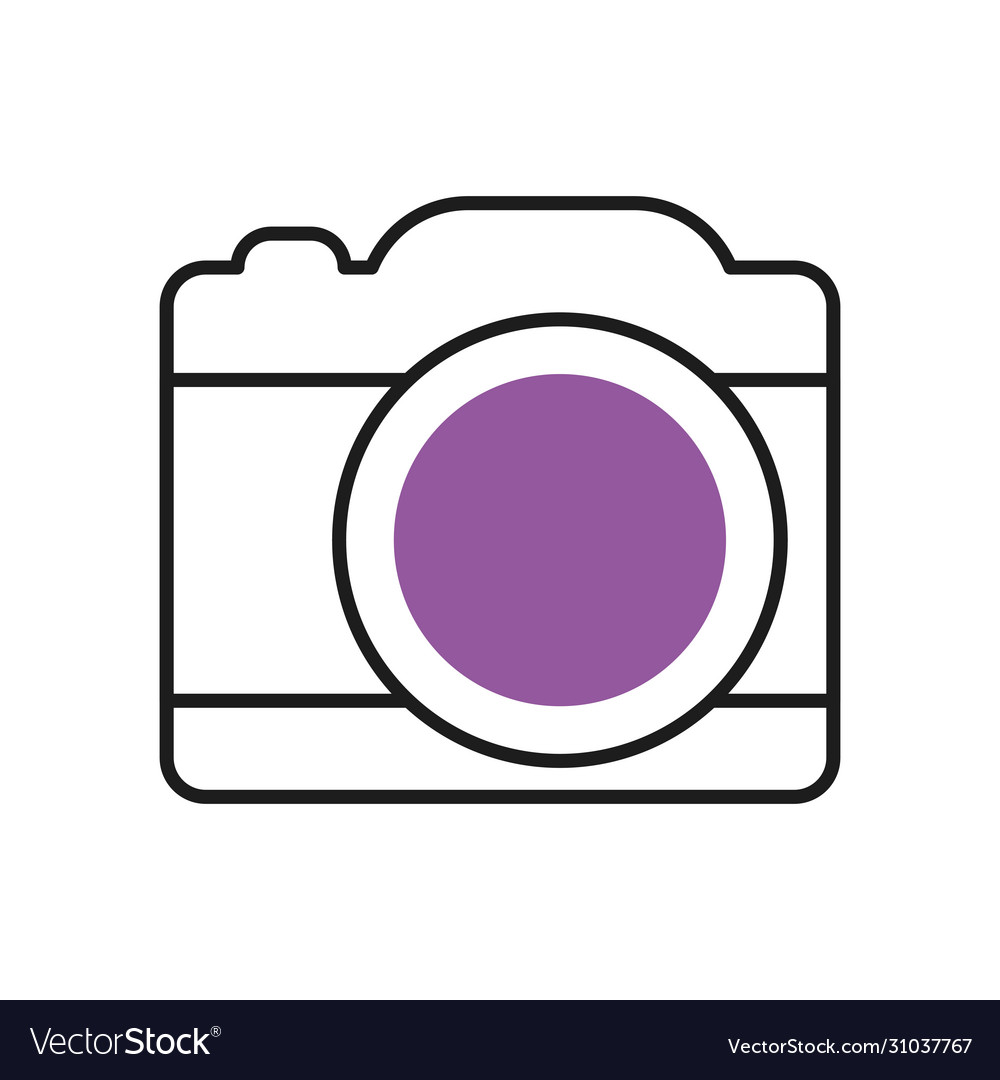 Camera icon half line color style