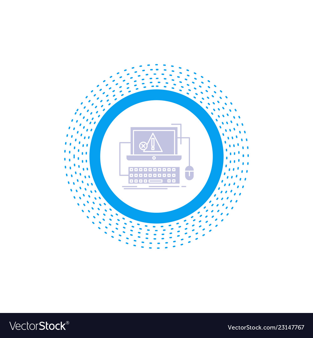 Computer crash error failure system glyph icon