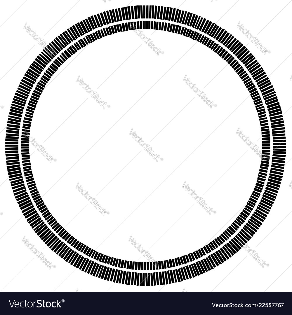 Concentric circle element made of rectangles vector image Concentric circle element made of rectangles