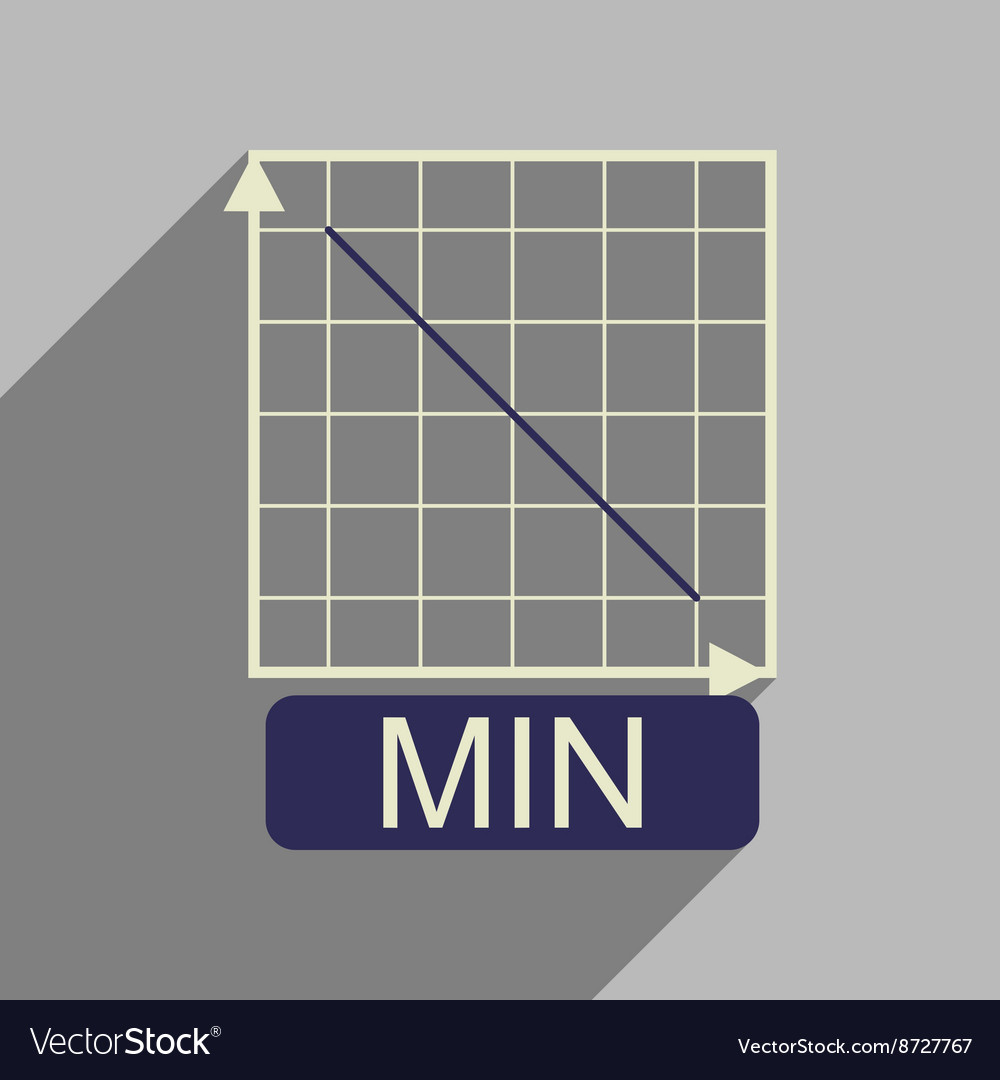 Flat web icon with long shadow falling graph