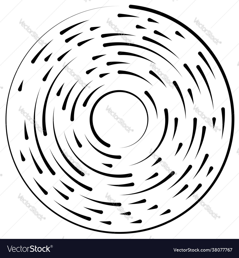 Gyrate rotating segmented lines circular element vector image Gyrate rotating segmented lines circular element