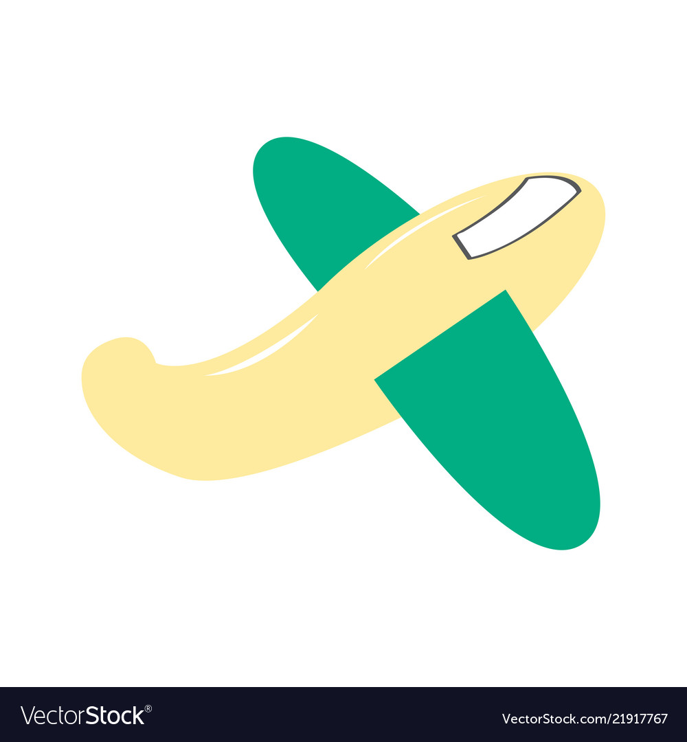 Isolated baby airplane toy icon