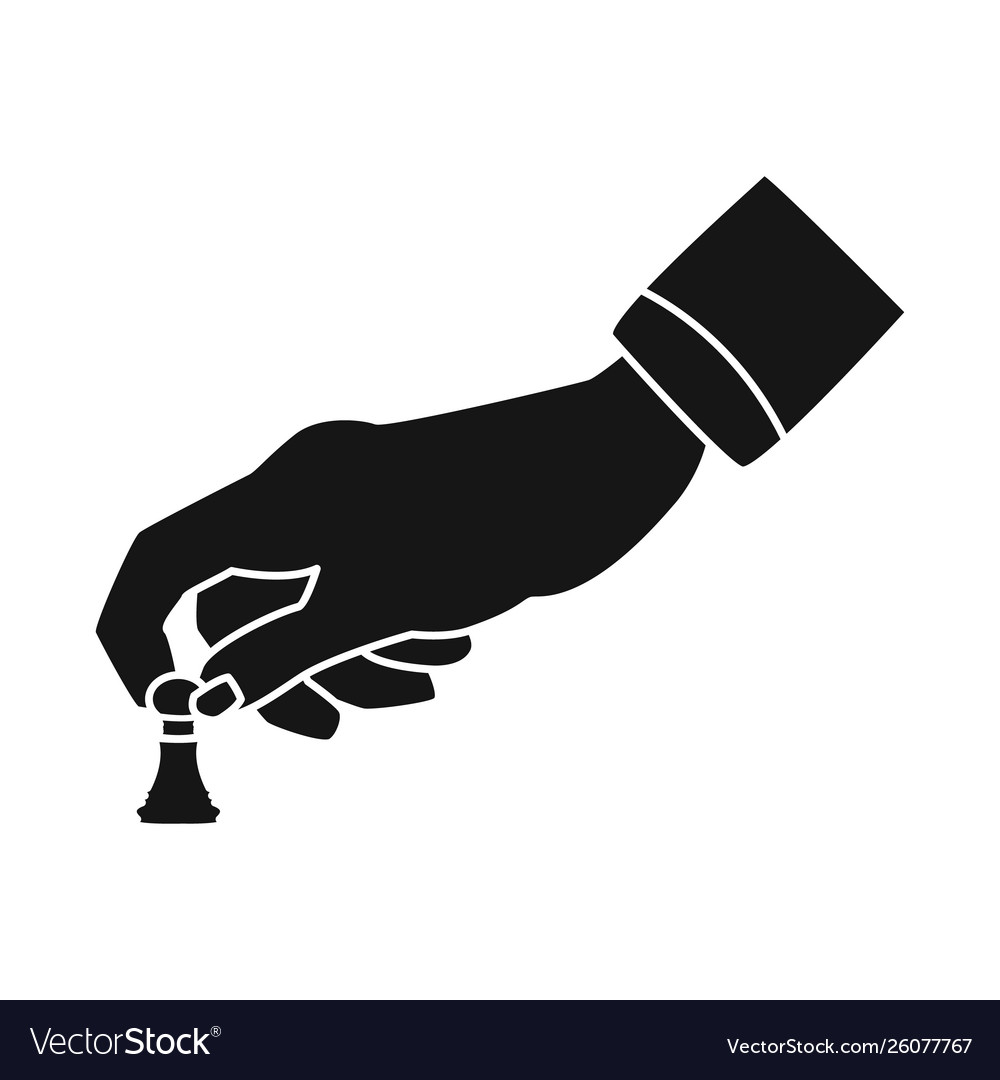 Isolated object hand and pawn symbol set