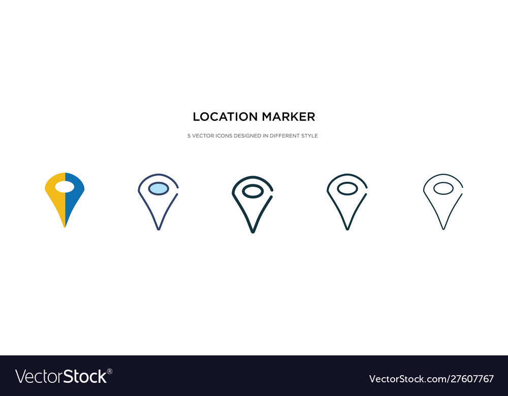 Location marker icon in different style two