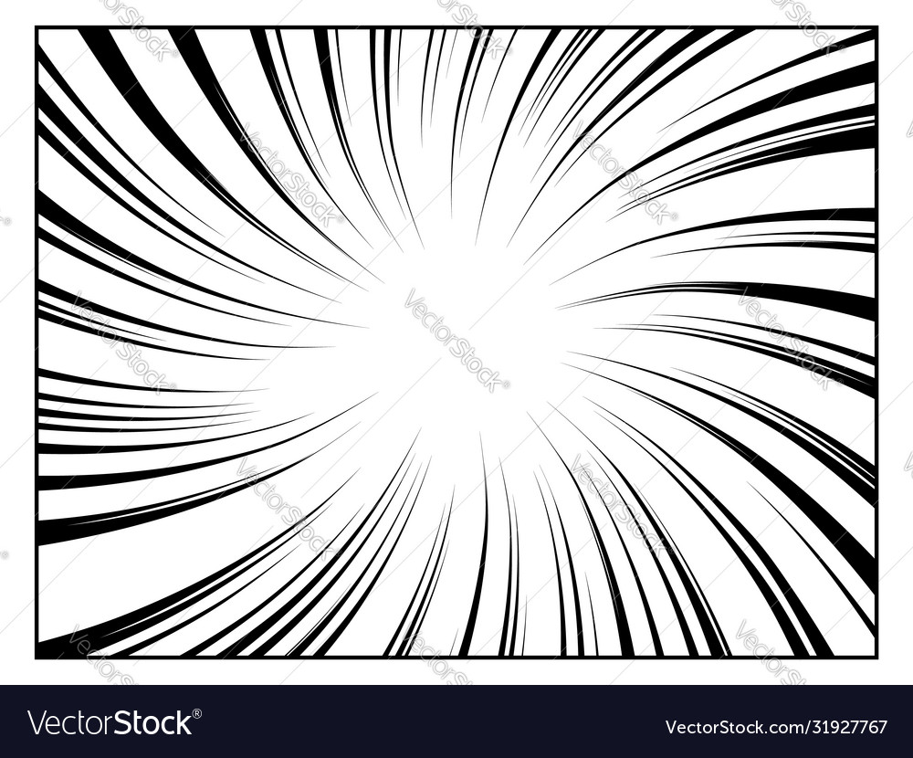 Radial Line Drawing. Action, Speed Lines, Stripes Stock Vector