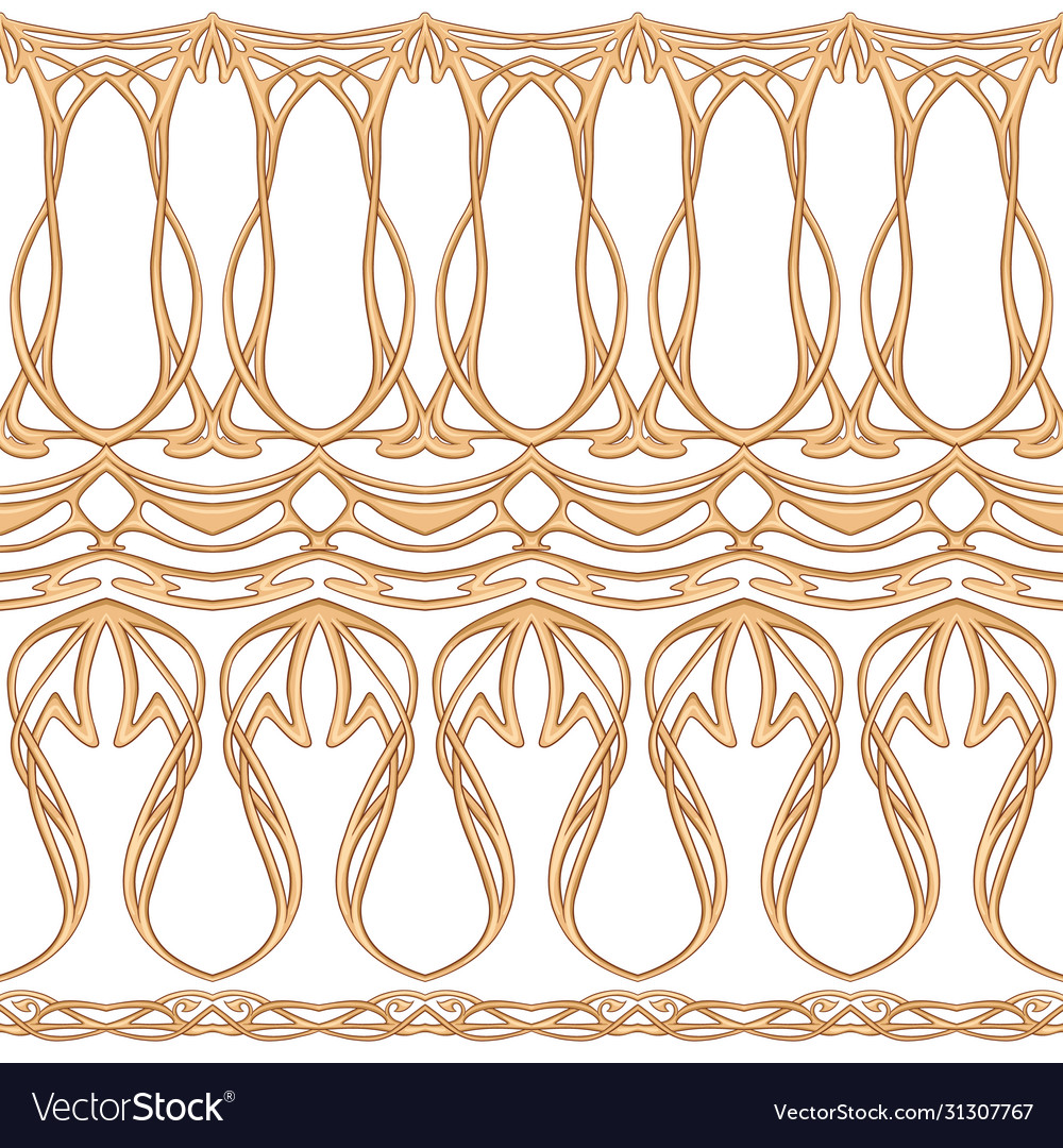 Seamless pattern background in art nouveau style vector image Seamless pattern background in art nouveau style