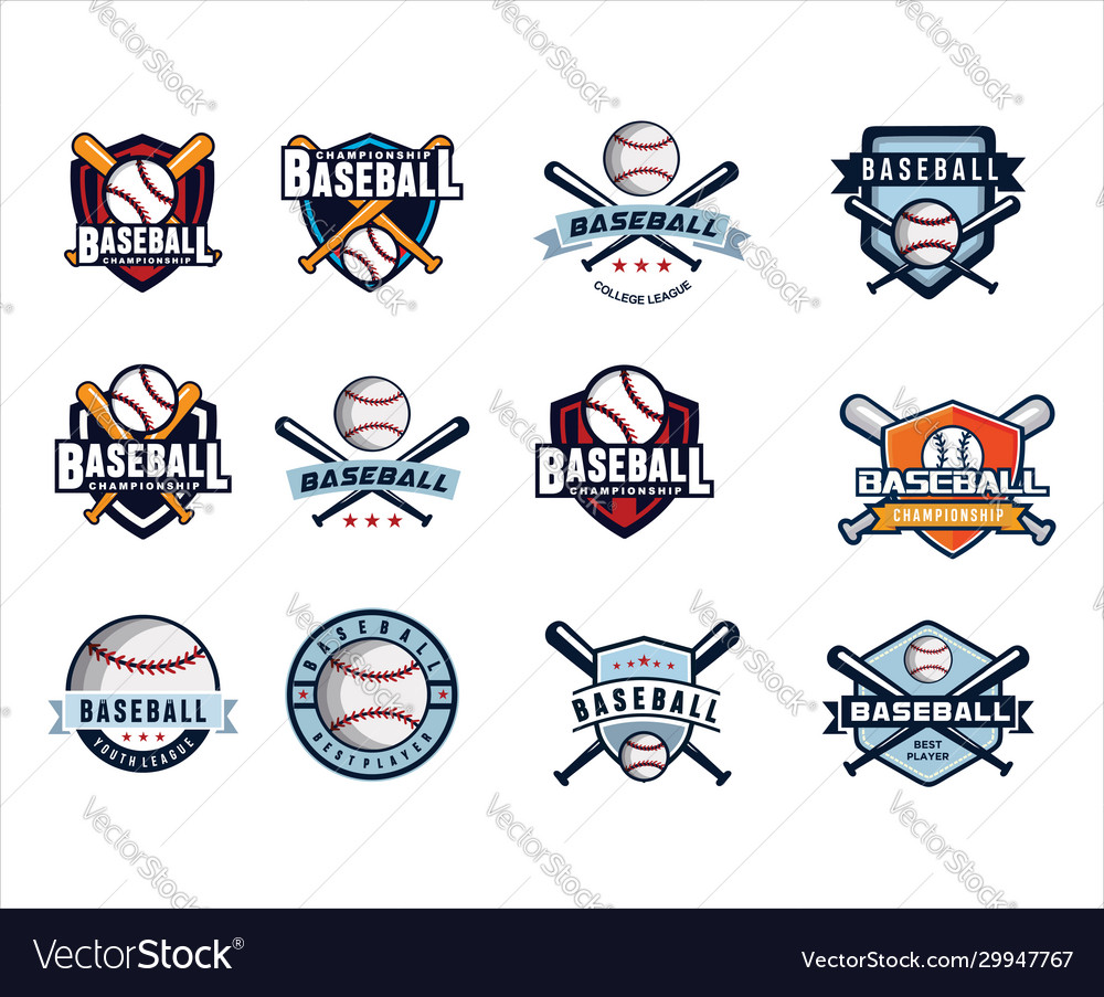 Premium Vector  Baseball championship logo design template