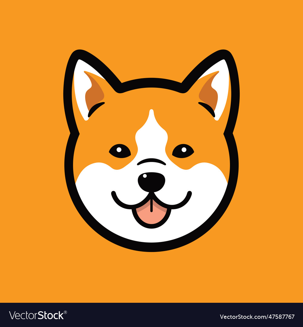 Shiba inu niedlich Hund Kopf kreatives Logo Design vector image Shiba inu niedlich Hund Kopf kreatives Logo Design