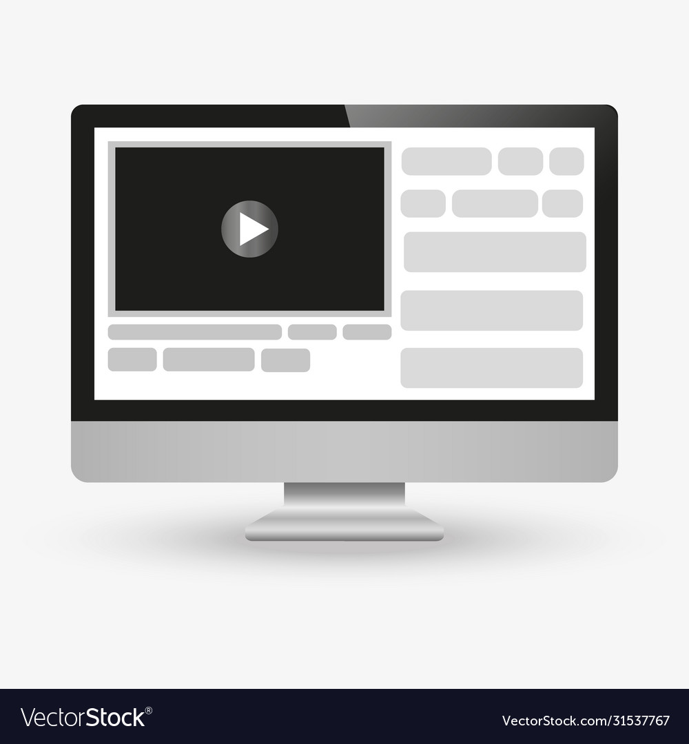 Video player interface for web and mobile apps vector image Video player interface for web and mobile apps