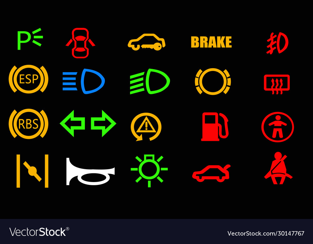 Warning lamps Royalty Free Vector Image - VectorStock