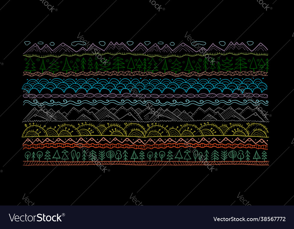 Abstract nature pattern frame for your design vector image Abstract nature pattern frame for your design