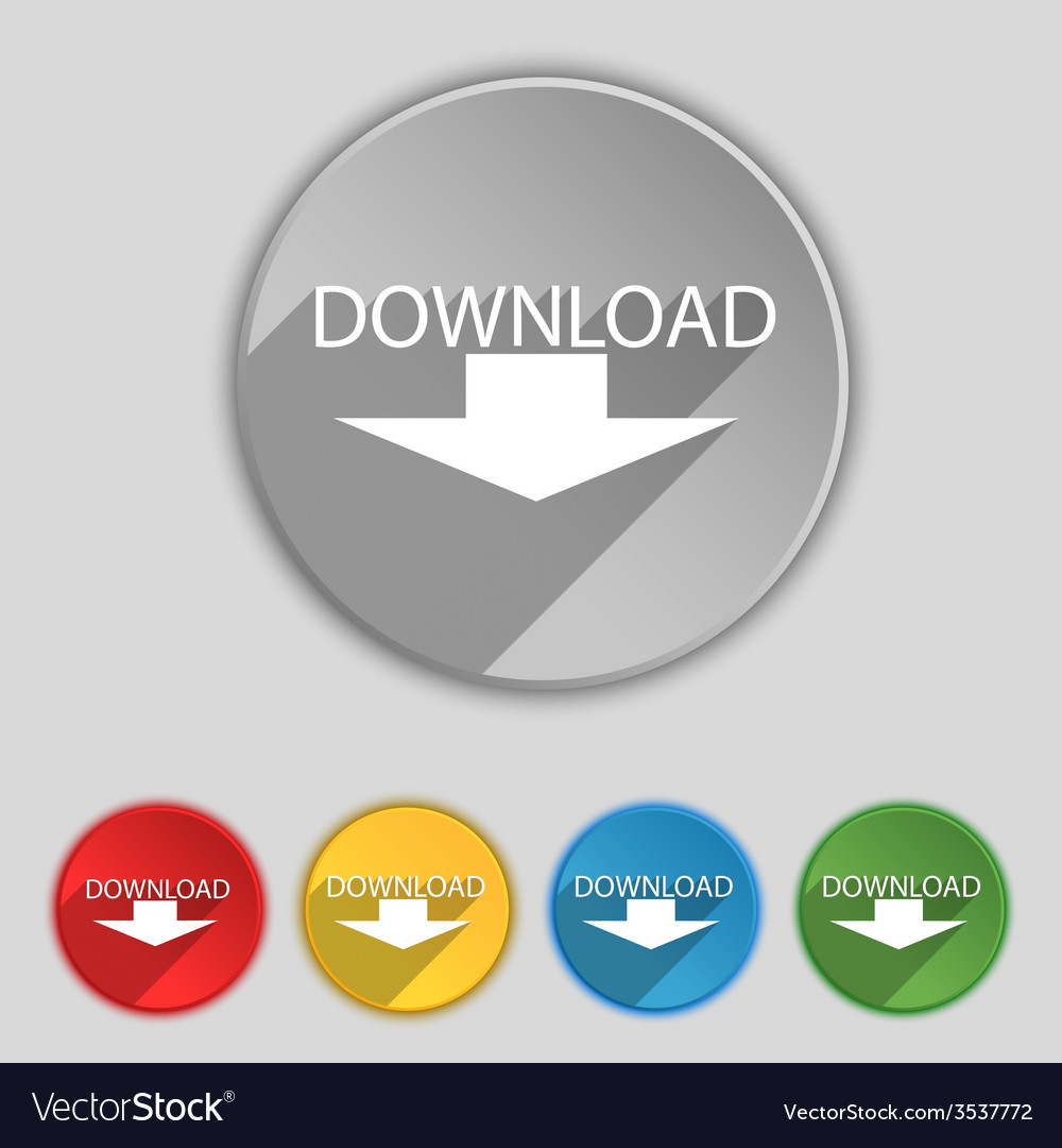 Download icon upload button load symbol set