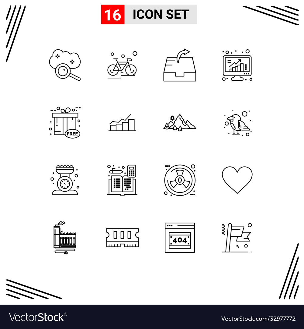 Editable line pack 16 simple outlines data