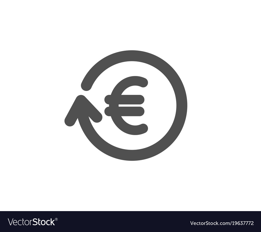 Euro Money Exchange Simple Icon Banking Currency Vector Image