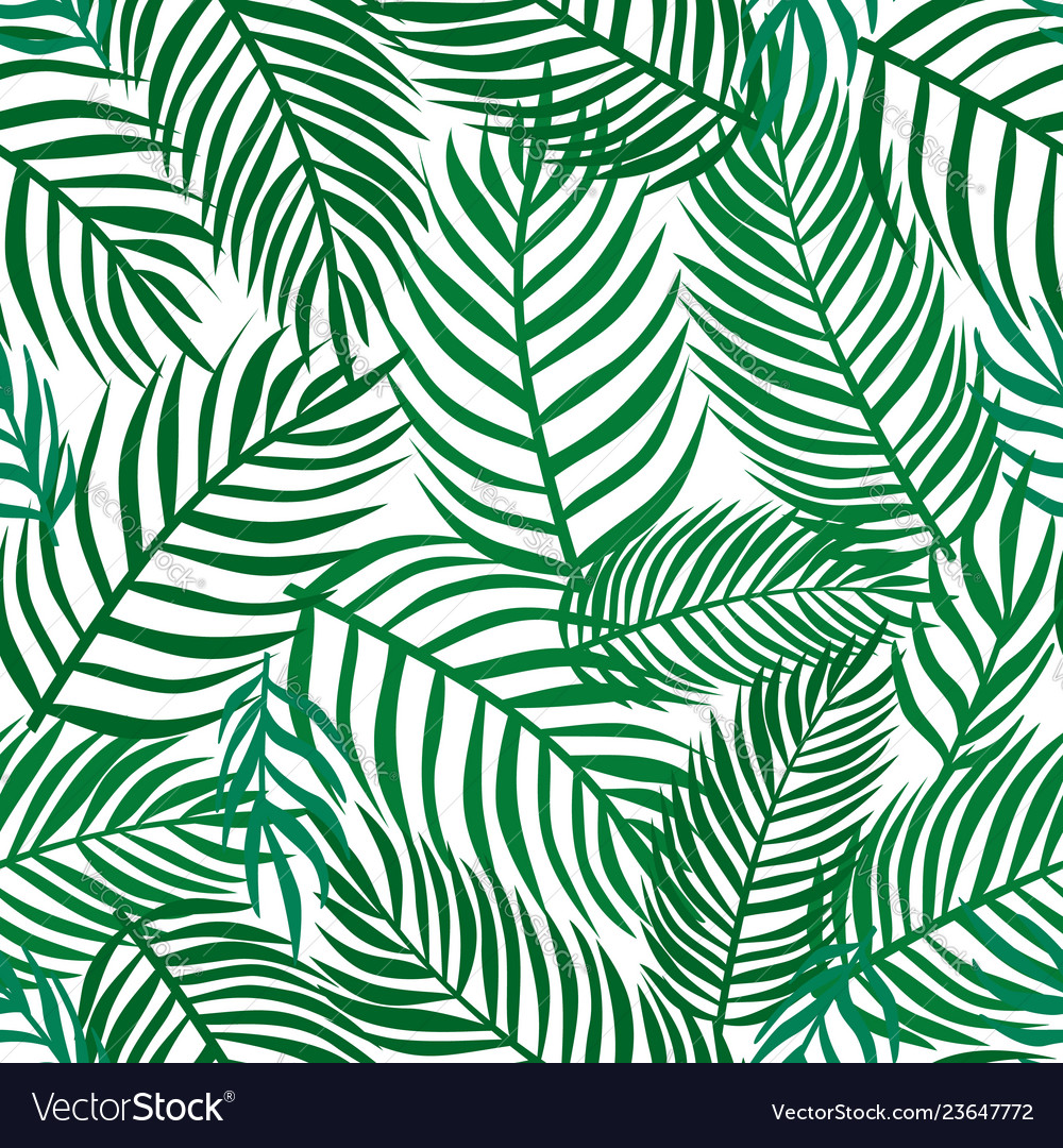 Floral seamless pattern tropical leaves fashion Vector Image