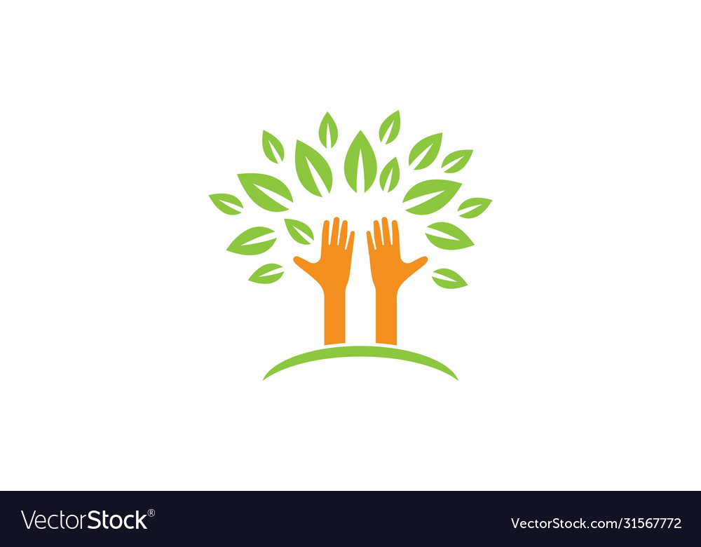 Hand care logo template Royalty Free Vector Image