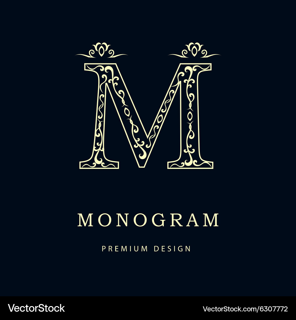 Monogram design elements graceful template Vector Image
