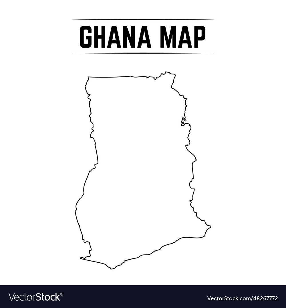 Outline simple map of ghana