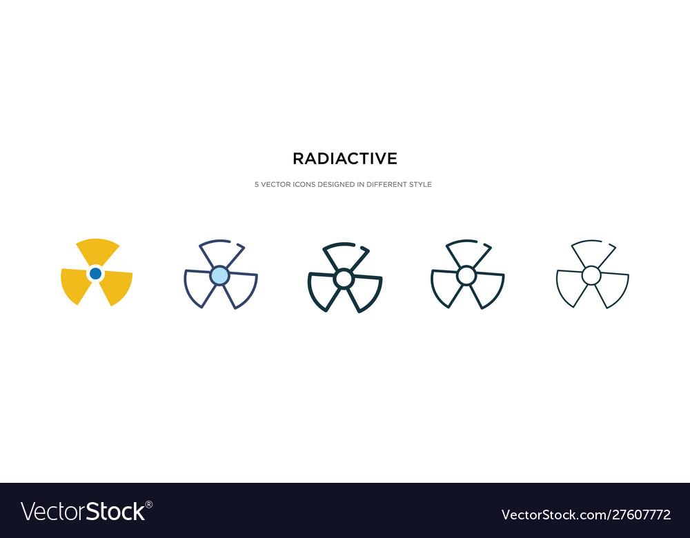 Radiative icon in different style two colored