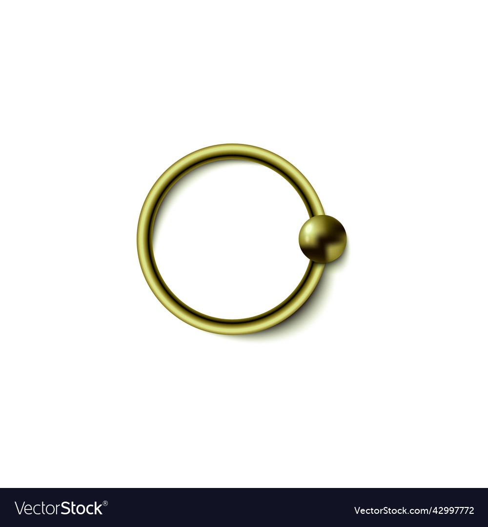 Ring piercing jewelry or golden earrings