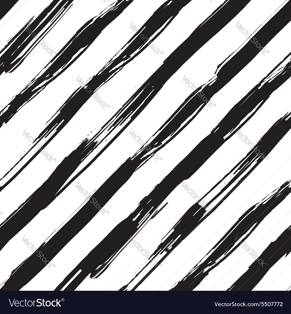 Seamless pattern with black brush diagonal