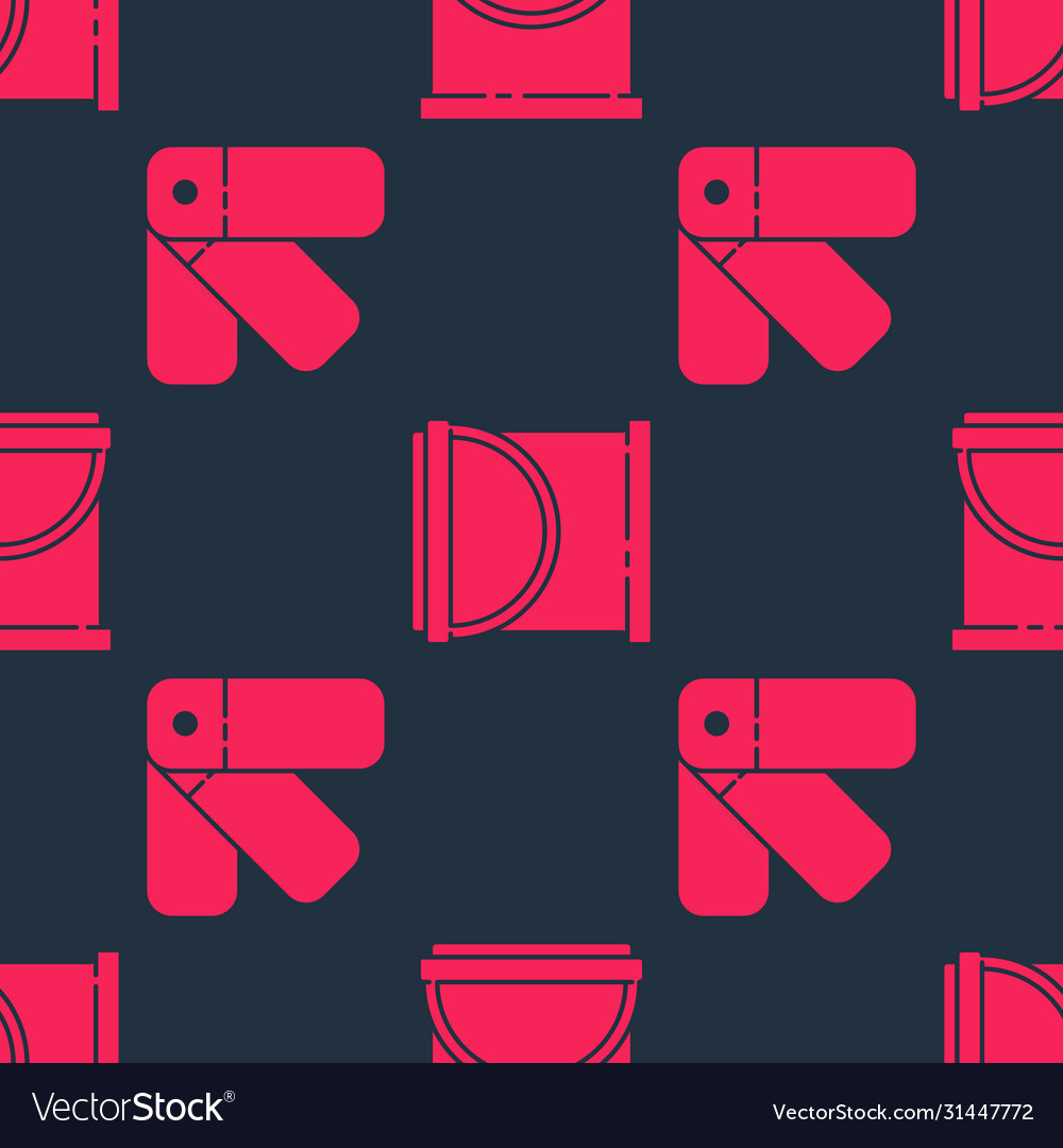 Set color palette guide and paint bucket vector image Set color palette guide and paint bucket
