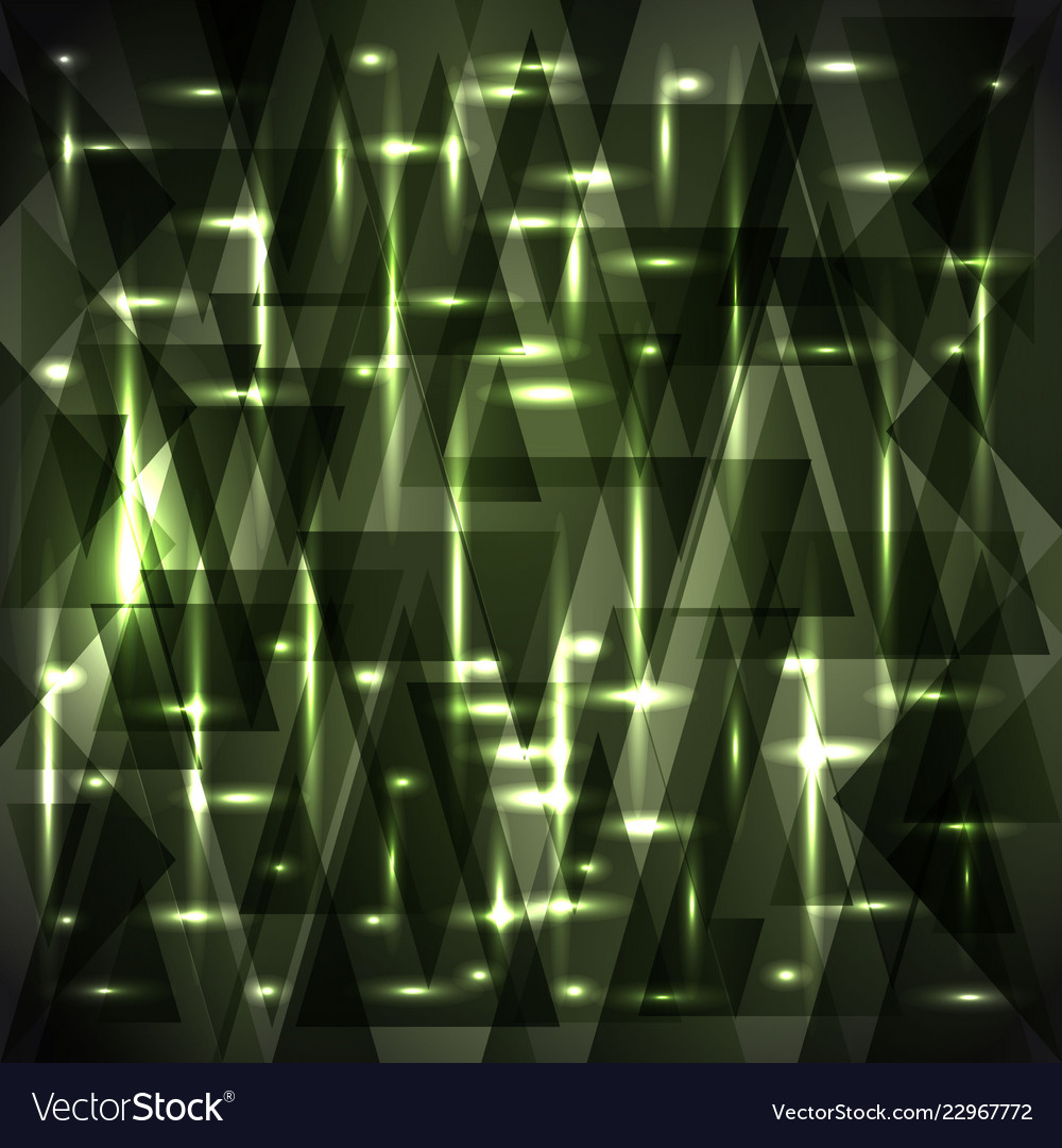 Shiny gentle swamp green color pattern of shards vector image Shiny gentle swamp green color pattern of shards
