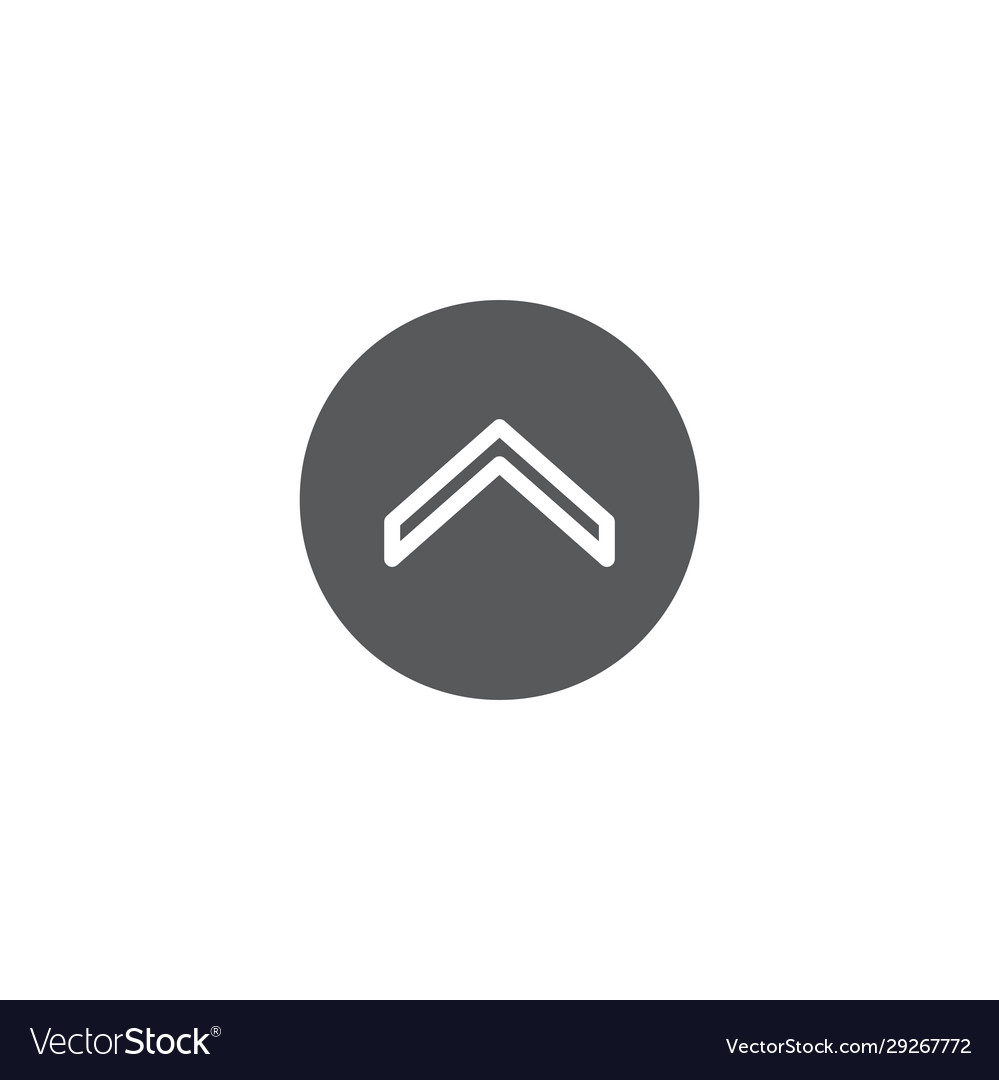 Swipe up arrows button isolated on white vector image Swipe up arrows button isolated on white