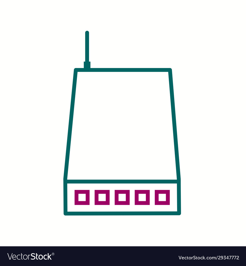 Unique network switch line icon
