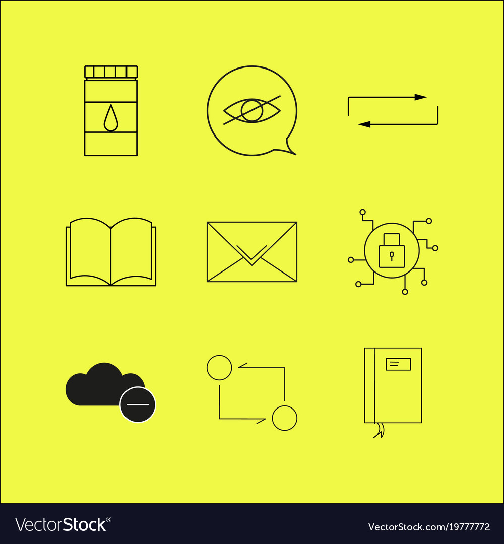 Web linear icon set simple outline icons