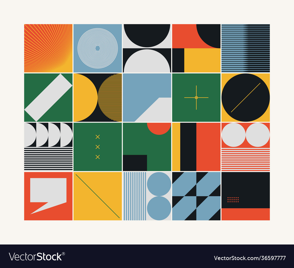 Brutalism design abstract pattern vector image Brutalism design abstract pattern