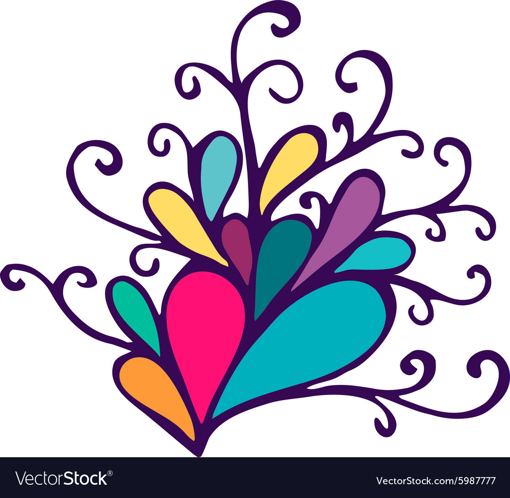 Calligraphic design element vintage pattern