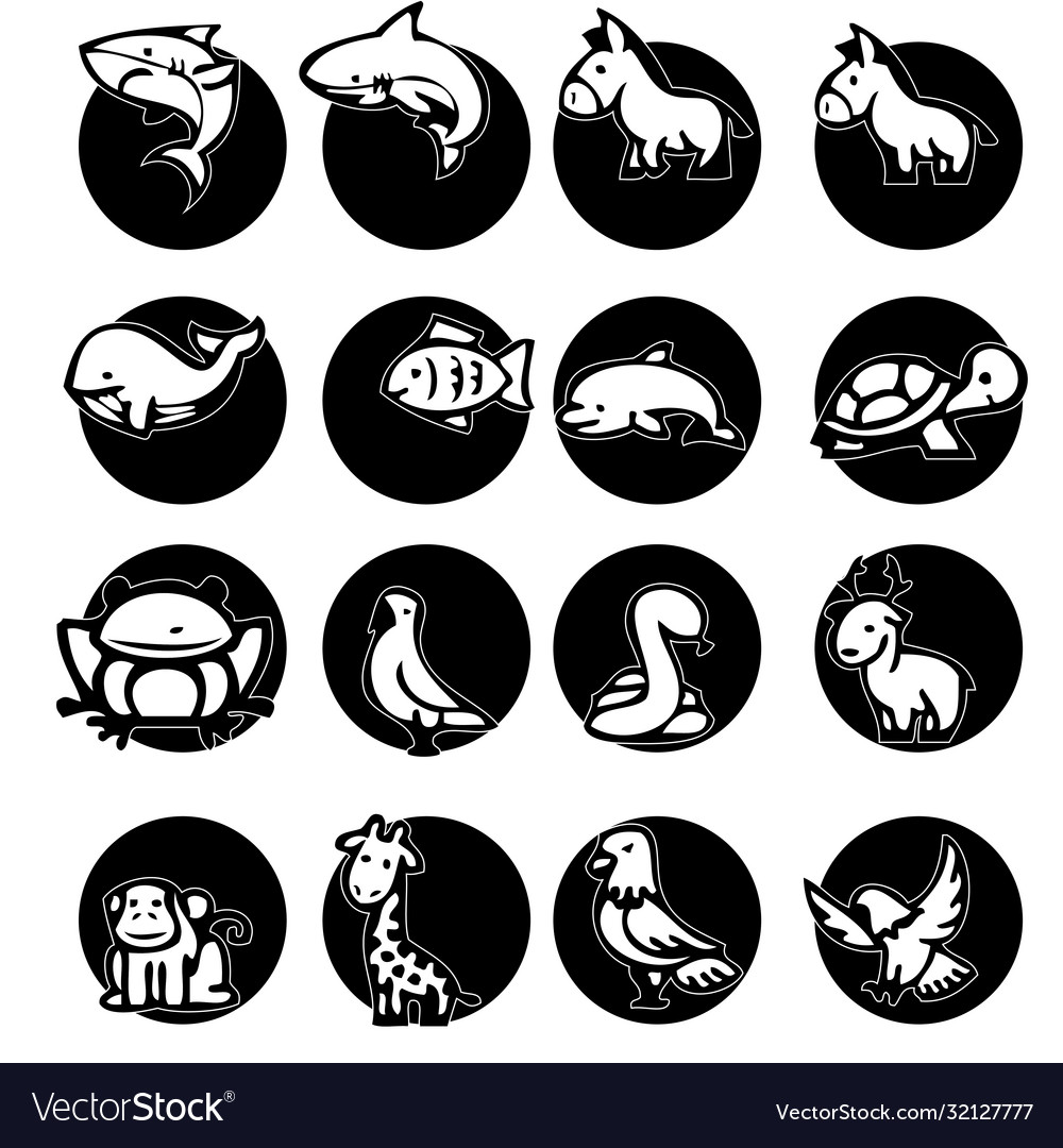 Collection icons for web design isolated on white