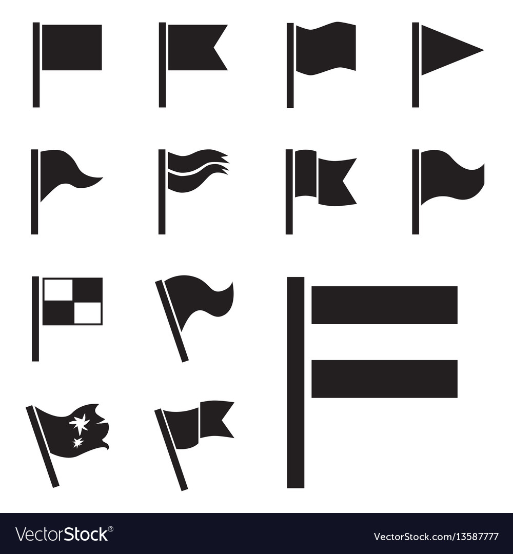 Flag icon set isolated