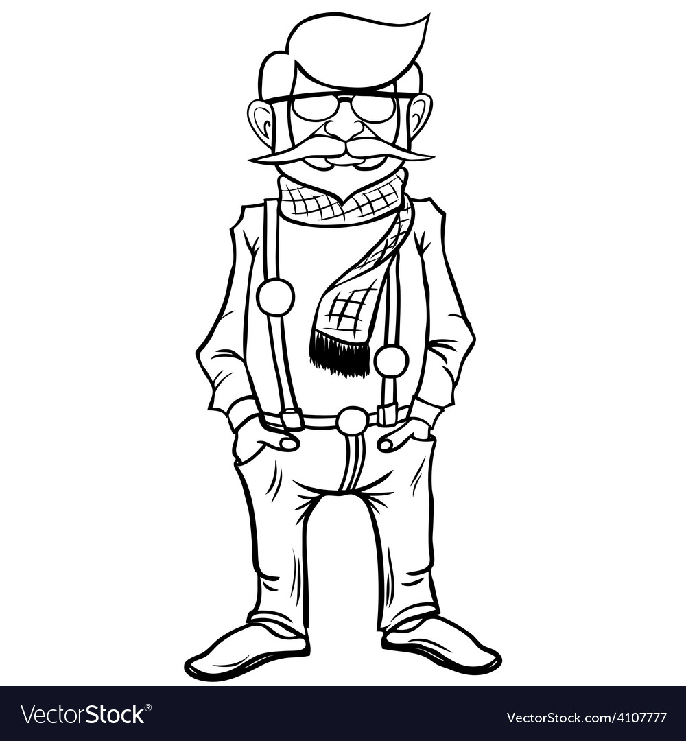 Hipster character design