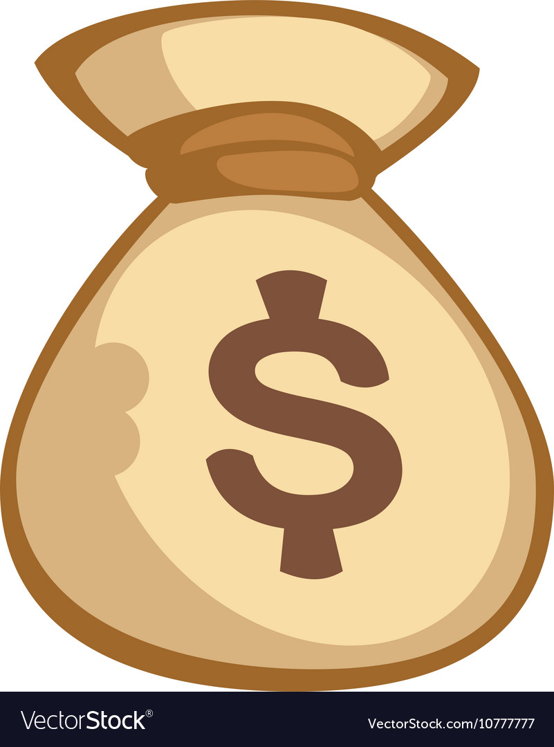 Money bag sign icon Royalty Free Vector Image VectorStock