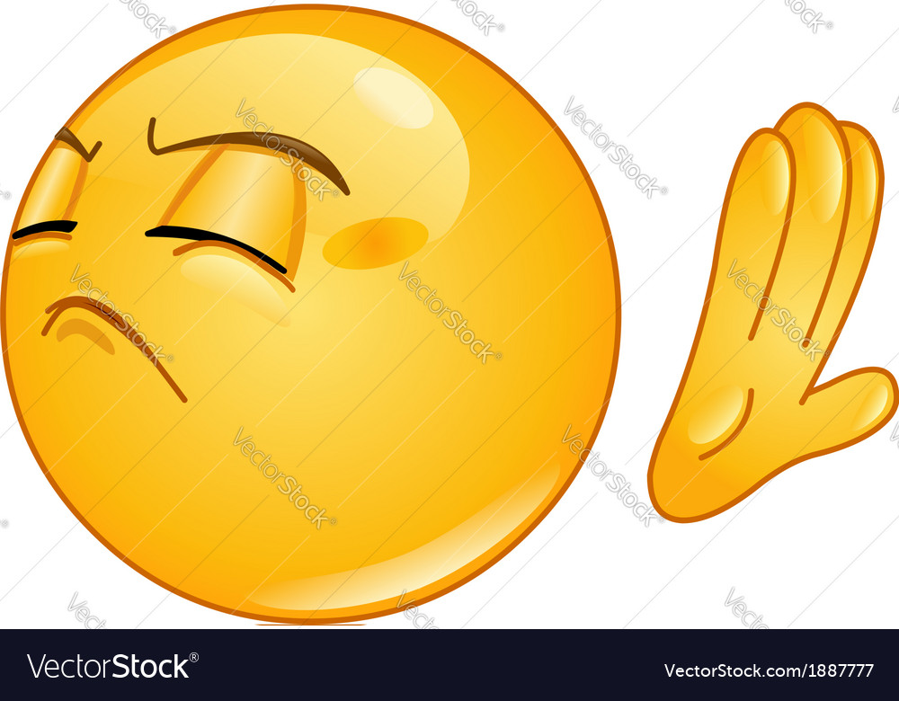 Refuse Emoticon Royalty Free Vector Image VectorStock