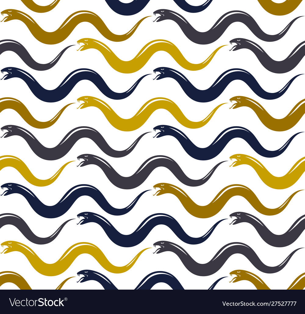 Repeat snakes seamless pattern tiling endless
