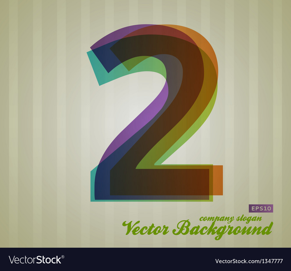 Retro Number Transparency Symbol