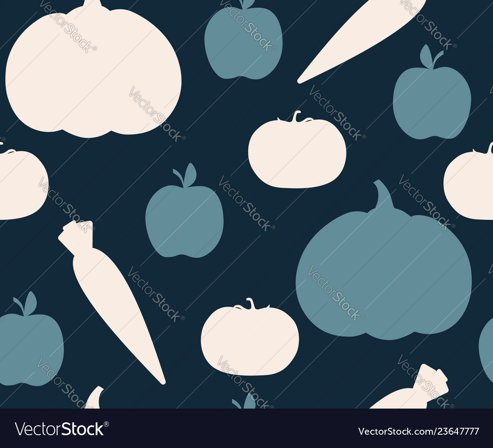 Seamless pattern with vegetables vector image Seamless pattern with vegetables